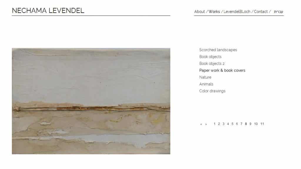 בניית עמודי תוכן להצגת עבודות, אתר דו לשוני